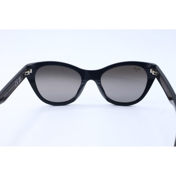 Maui Jim CAPRI MJ 820-02N Black Cat Eye Sunglasses Gray Polarized Lenses (A) main image 4